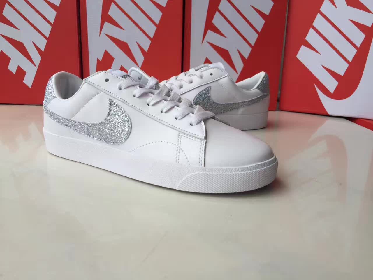 Nike Blazer 4 Low White Silver Shoes